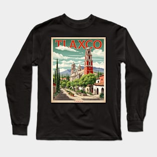 Tlaxco Tlaxcala Michoacan Mexico Vintage Tourism Travel Long Sleeve T-Shirt